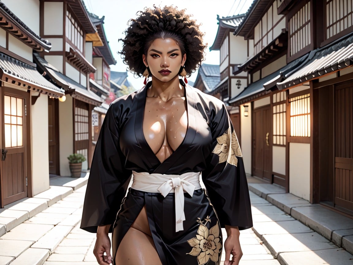 Chest Wider Than Hips, Muscular, Afro Hentai AI Porn