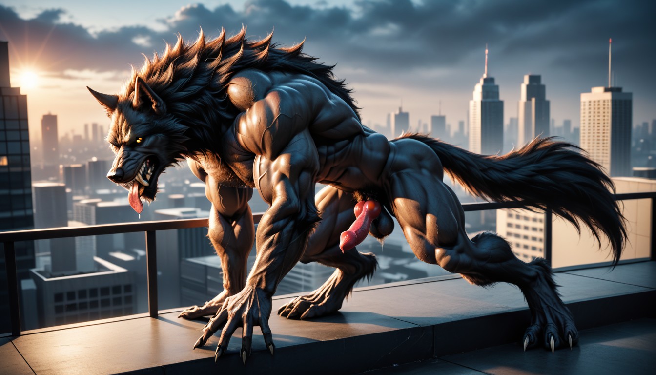 The Werewolf, Model, Big Hairy Nutsack AI Gay Porn
