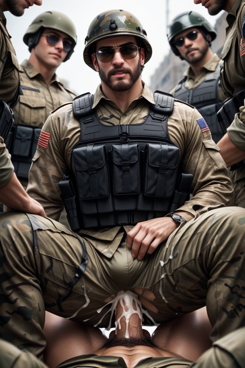 Geared, Cinematic, Gangbang 게이 AI 포르노