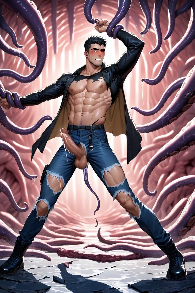 Yaoi, Embarrassed , Tentacles AI Gay Porn