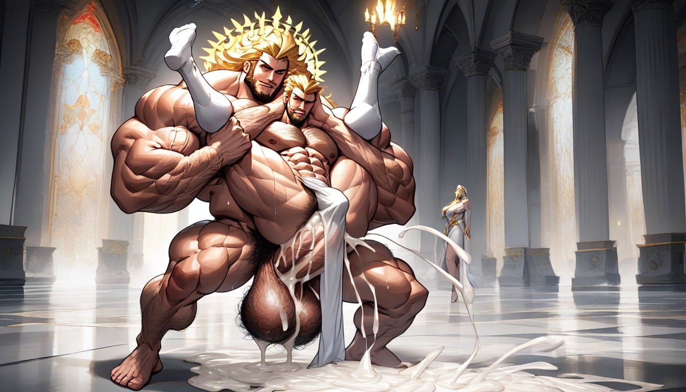 Extreme Public Hair, Huge Muscular, Corps Entier Porno IA Gay