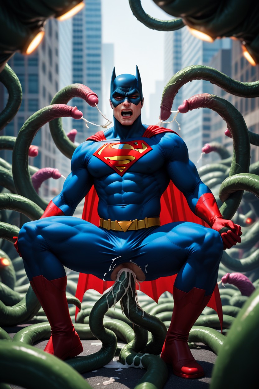 Dc Comics Time, Robin, Tentacles Holding Legs ИИ гей порно