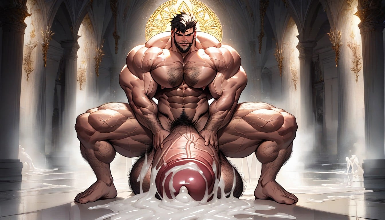 Angels Fucking, Musclé, Dripping Cum Porno IA Gay
