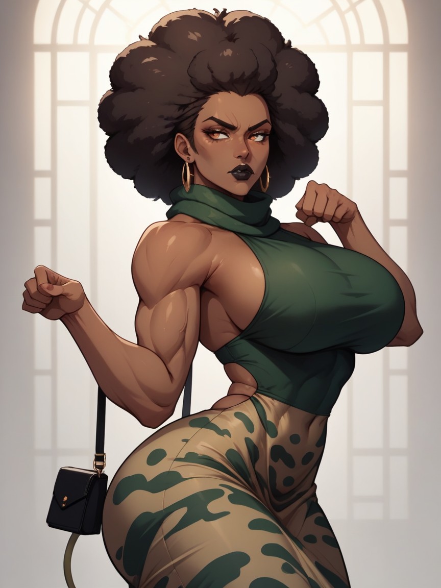 Wide Long Shoulders, Serious Face, Nsfw Hentai AI Porn