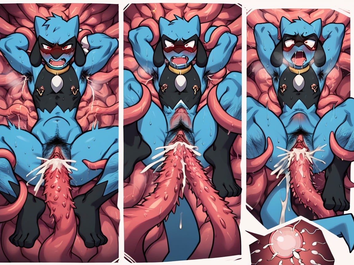 Triple Penetration, Femboy , Abdominal Bulge Porno IA Gay