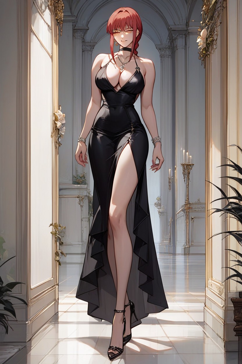 High Louboutin Heels, Tight Dress, Makima Furry AI Porn