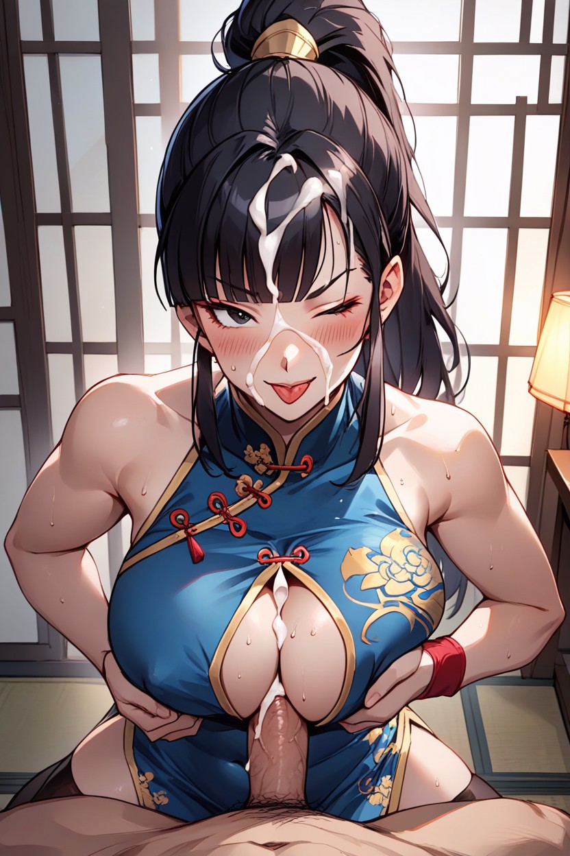 Clothed Breastsex, Black_thighhighs, Chinese Clothes Hentai AI Porn