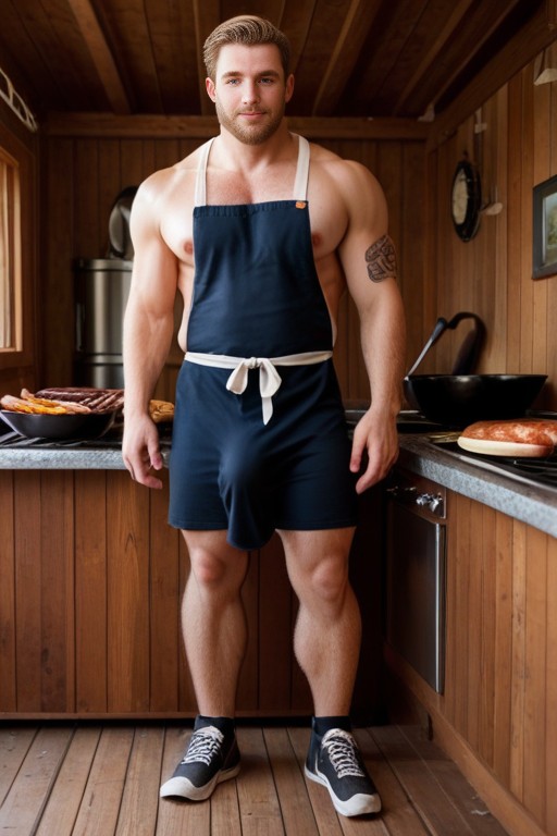 Patio, Tattoo, Burly 게이 AI 포르노