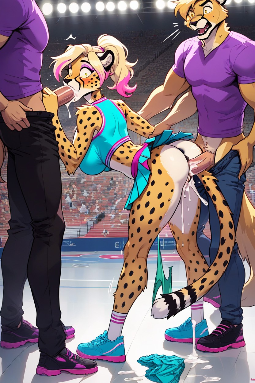 Many Panties On The Floor, Black Anus, Motion Lines Furry AI Porn