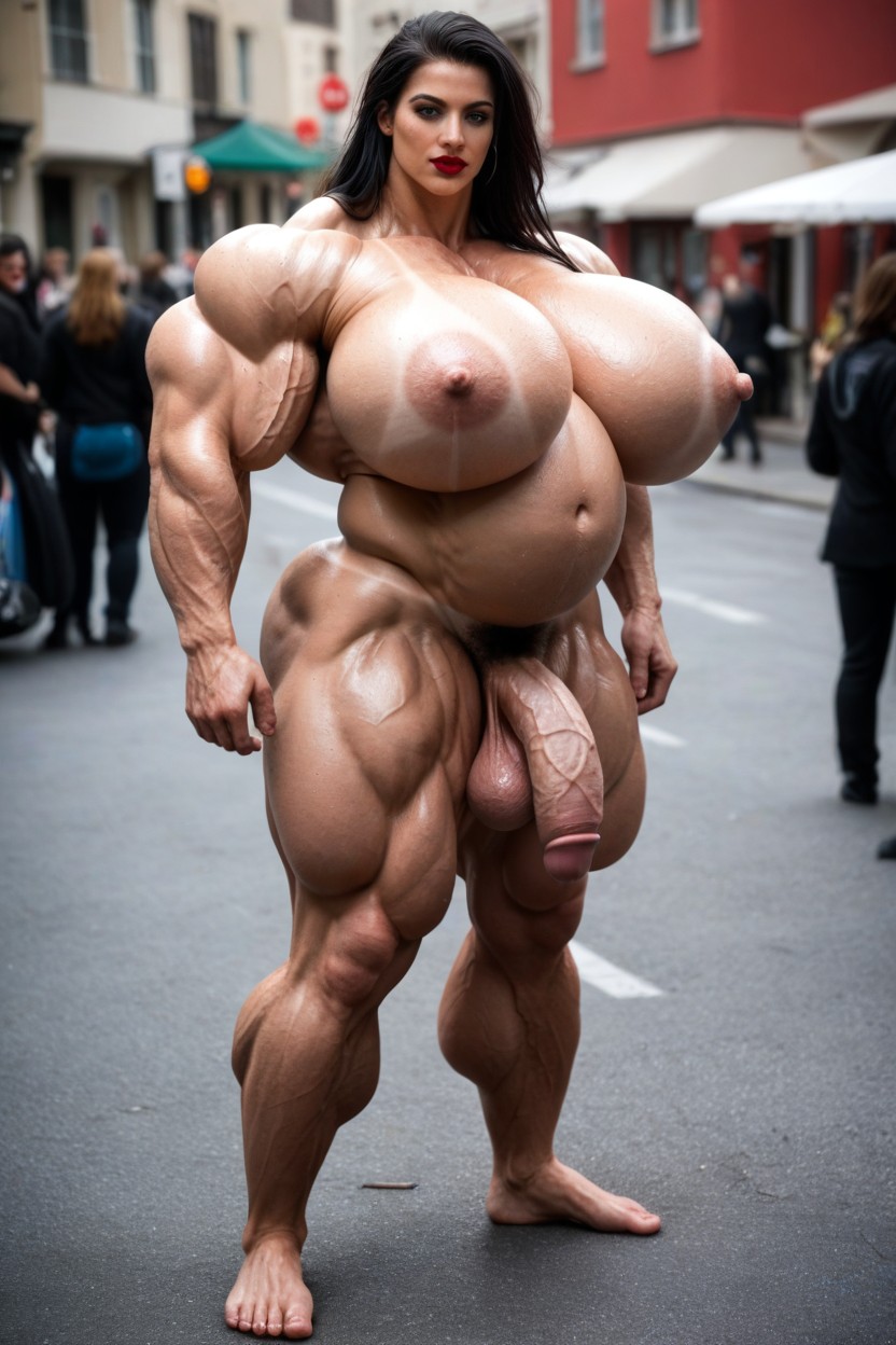 Big, Pregnant, Rippling Muscles Shemale AI Porn