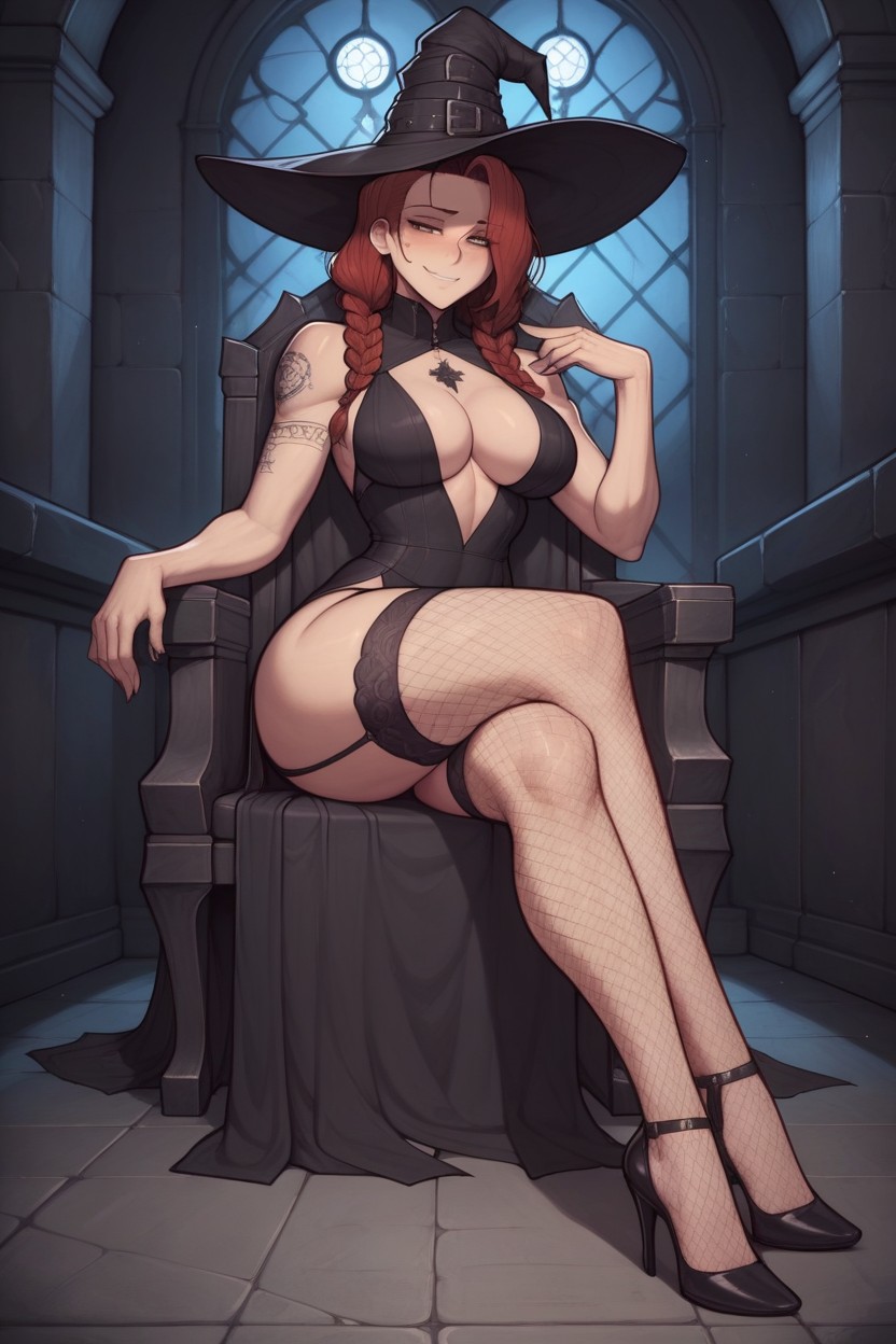 Black Hight Heels, Tan Body, Noir Hentai AI Porn