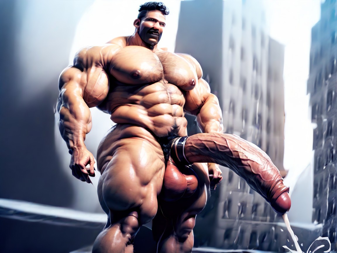 Huge Penis, Tall Man, Huge Jaw AI Gay Porn
