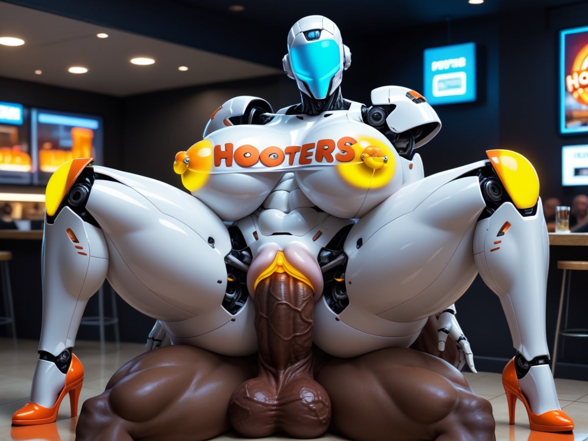 Hyper Pussy, Silicone Tits, Enormous Cock AI Porn