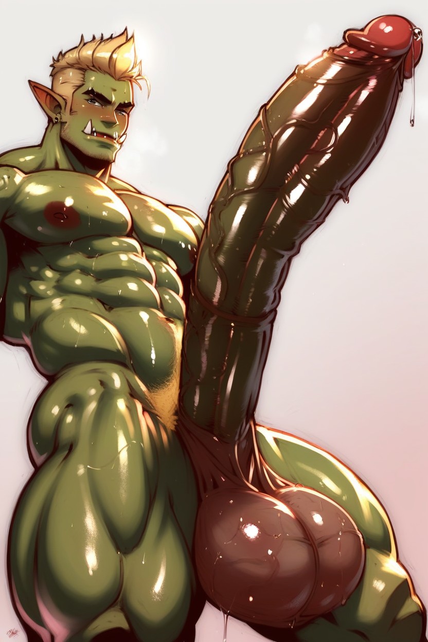 Hyper Glans, Front View, Cock AI Gay Porn