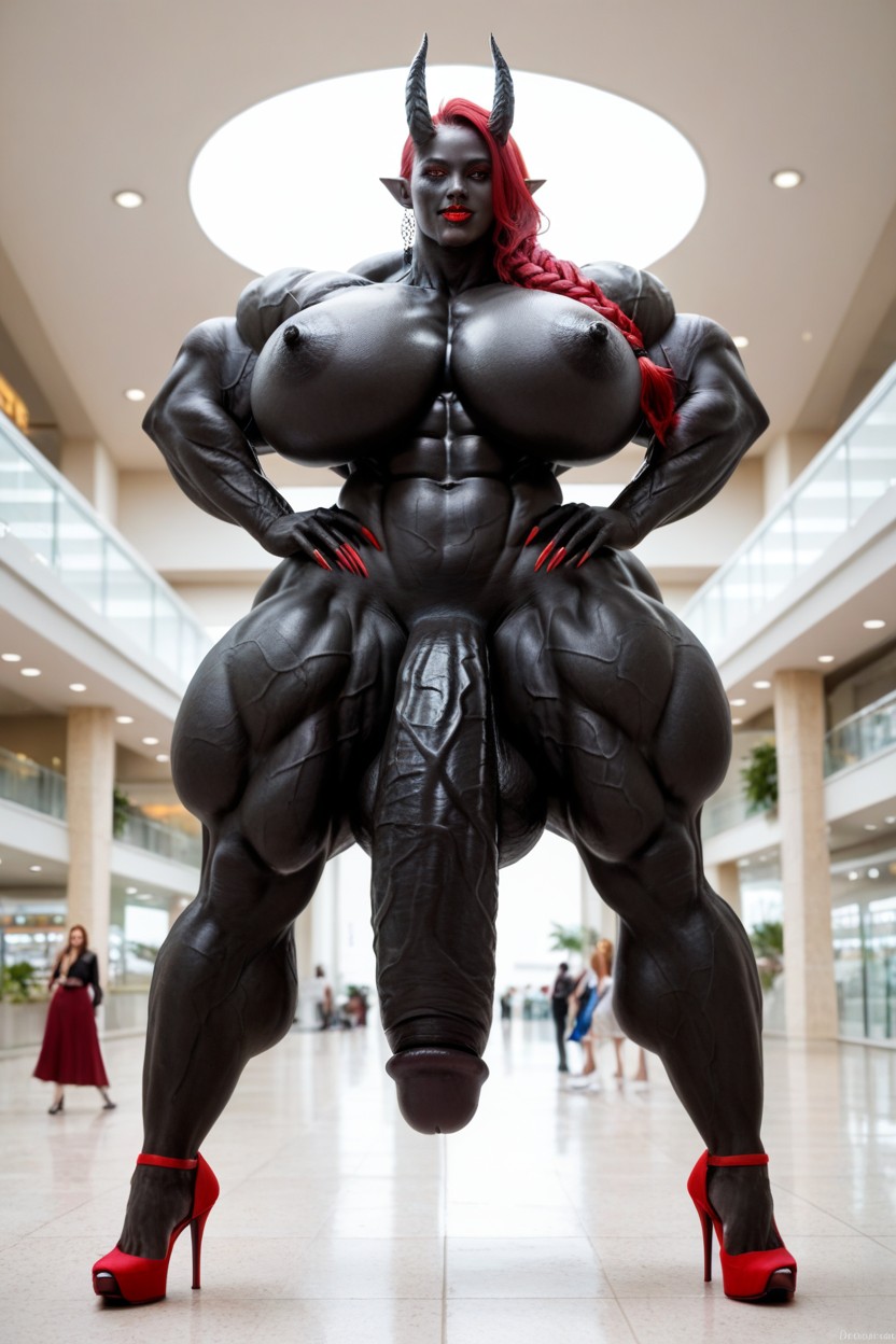 Big Claws, Oni Horns, She Venom Shemale AI Porn