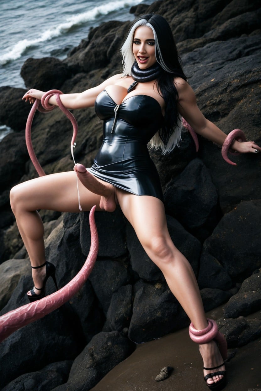 Award Winning Photography Of A Beautiful, Sea Monster Tentacles, Offering Body AI Porn