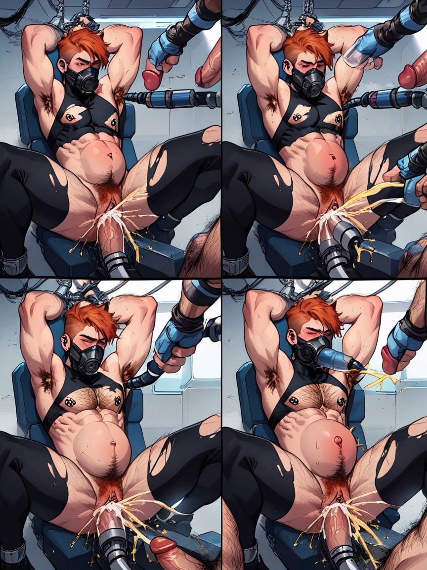 Spaceship, Dominant Robots, Submissive Man AI Gay Porn