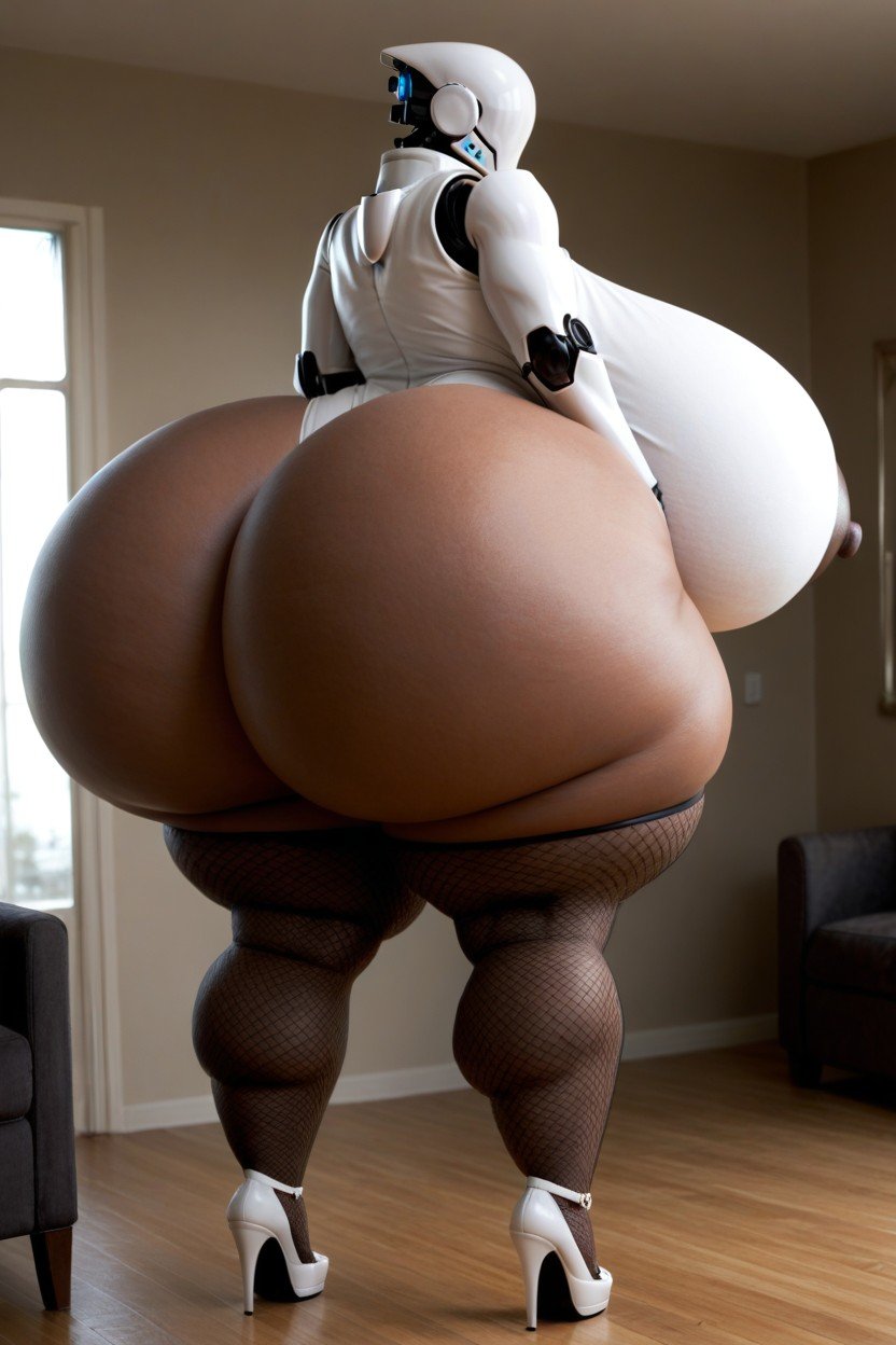 Colossal Hyper Butt, Haydee, Side View Furry AI Porn