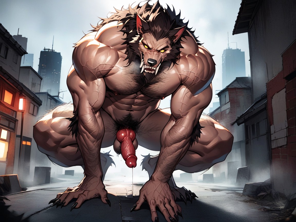 Muscular, Rooftop, Nipples AI Gay Porn