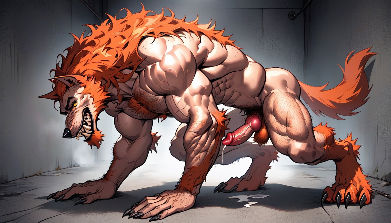 Pression D'accouplement, Veiny, Anthro Knot That Fully Visible Porno IA Gay