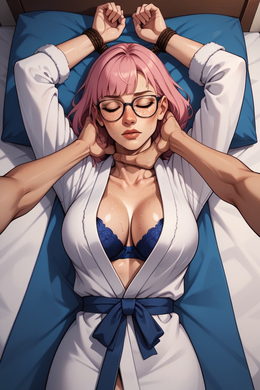 Sleeping, Laying On Bed, Top Down AI Porn