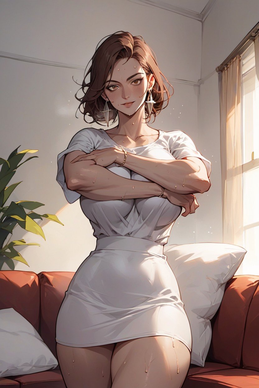 Mine Fujiko From Lupin Iii, Grinning, Small Breast Furry AI Porn
