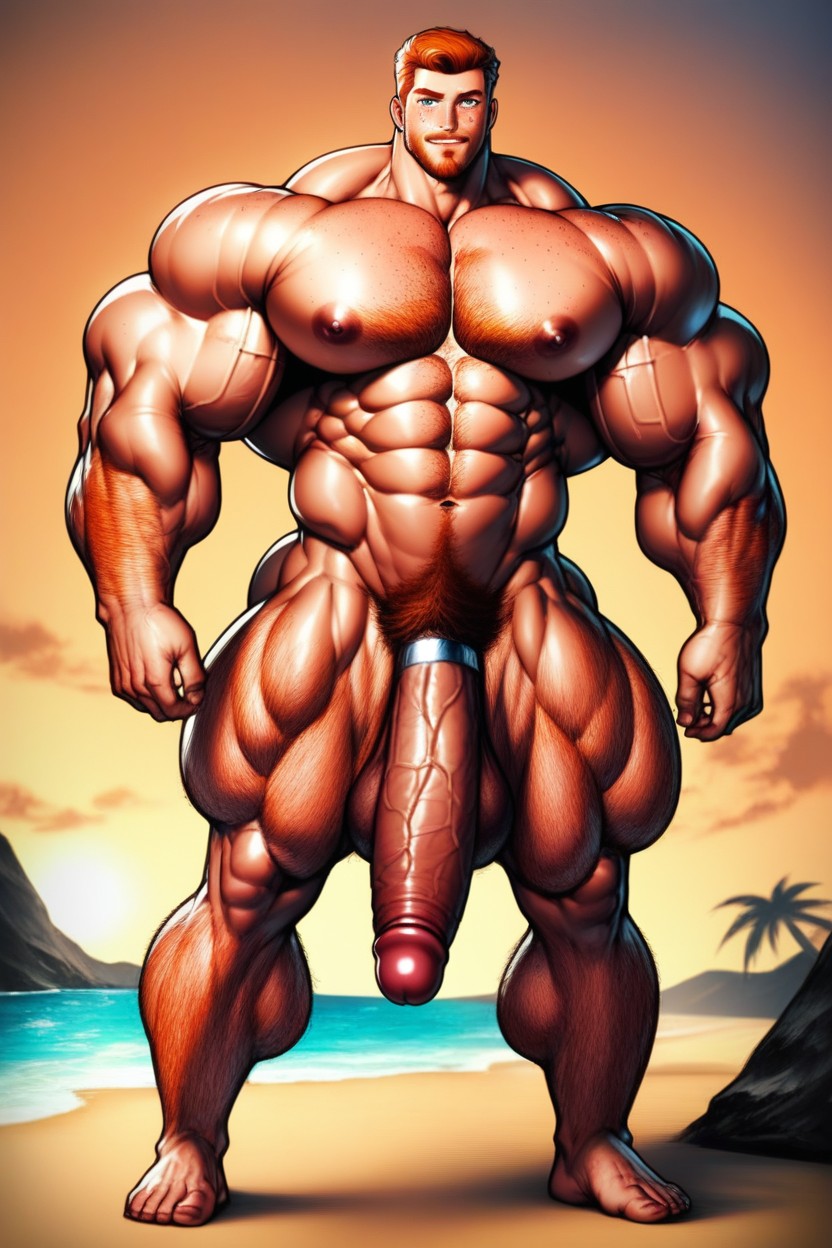 Feet Tall, 30+, Hyper Muscle AI Gay Porn
