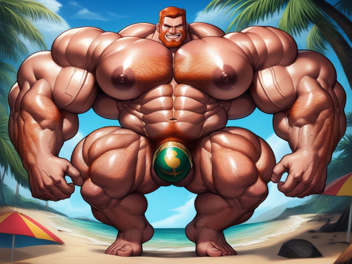 Long Torso, Muscular Legs, Hyper Muscle Porno IA Gay