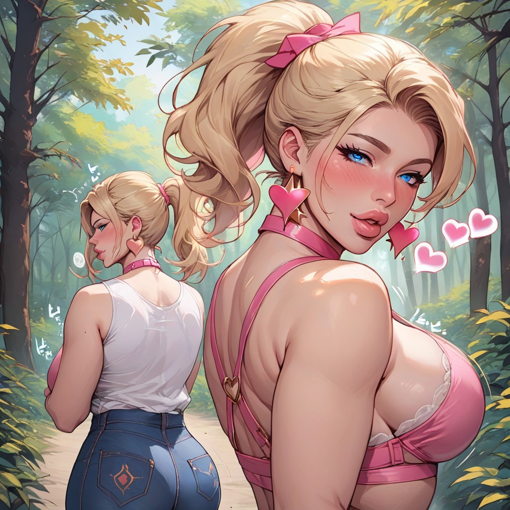 Round Bubble Butt, Star Earrings, Fat Ass AI Porn