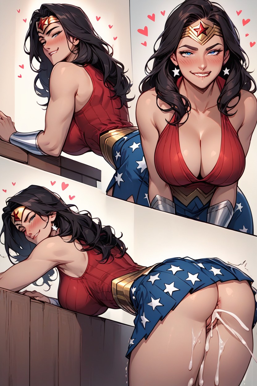Smug Smile, Skirt, Lip Biting Hentai AI Porn