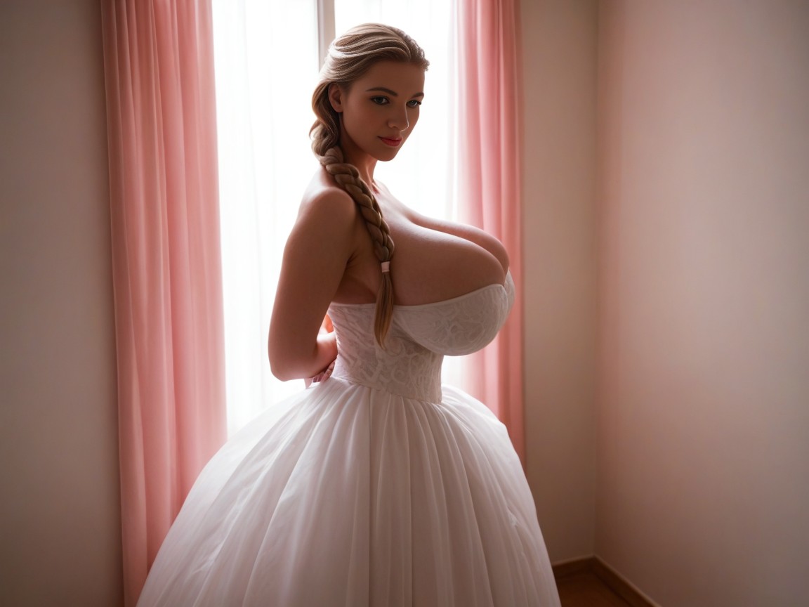 Award Winning Big Breast Erotica, Extra Vibrant Colors, Hyper Cinematic AI Porn
