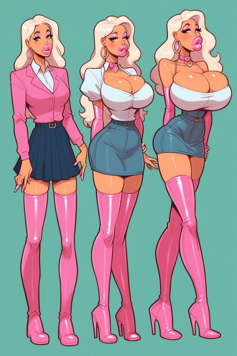 Transformation Muscle, White Hair, Sequence Hentai AI Porn
