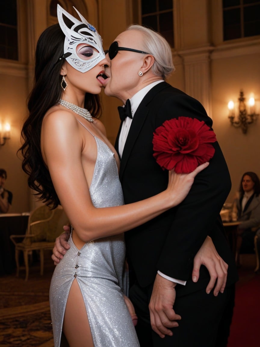 Oiled Skin, In A Glamorous Mansion, Femboy AI Gay Porn