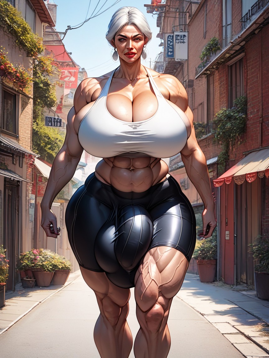 Wide Hips, Big Ass, Bursting Breasts Shemale AI Porn