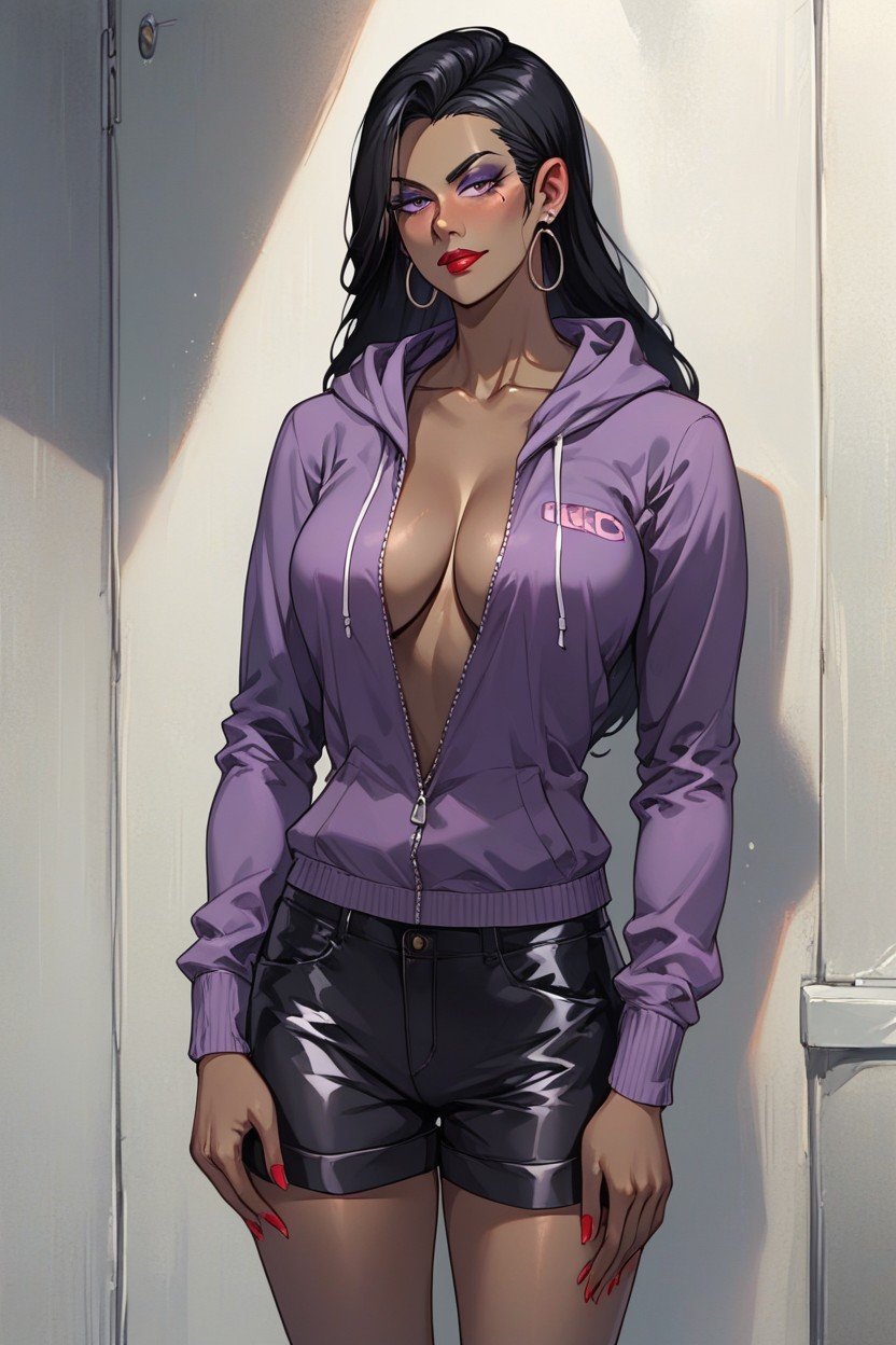 Skinny, Ronnie Anne Santiago, Unzipped Hoodie Asian AI Porn