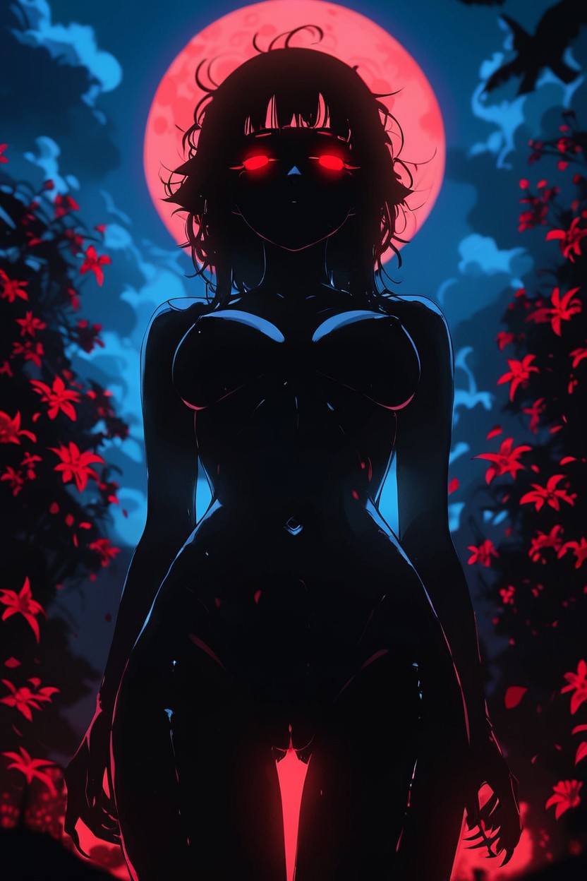 Dripping Wet Pussy, Black Hair, Thigh Gap Hentai AI Porn