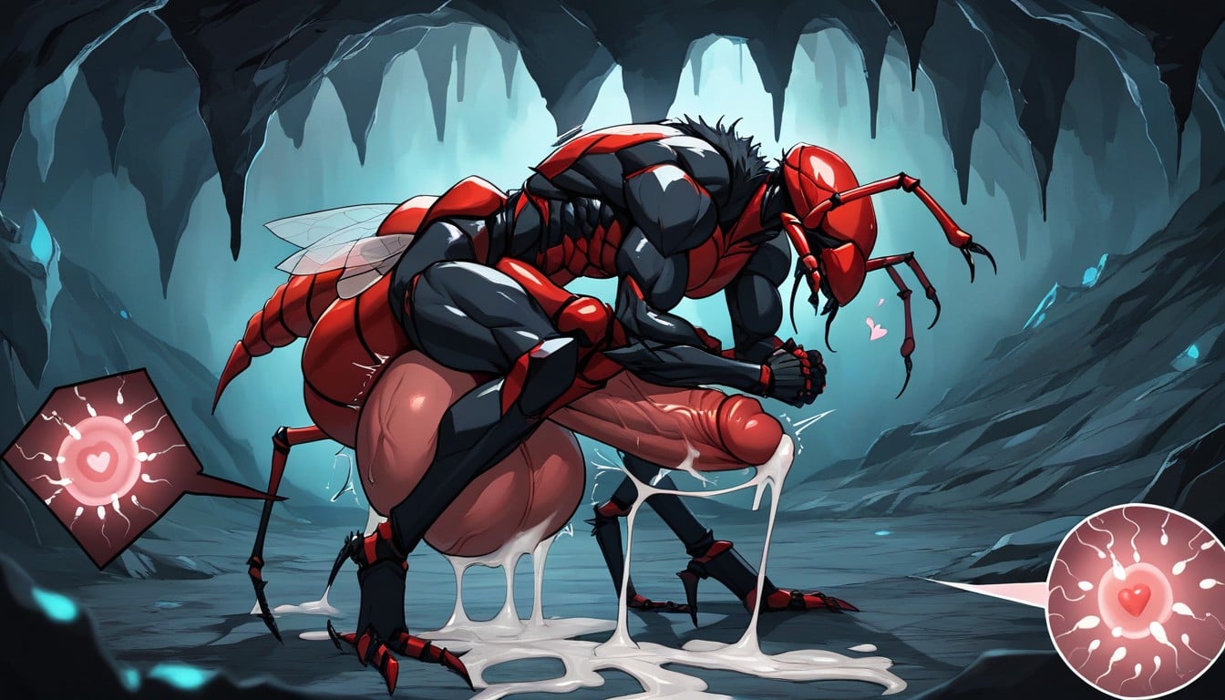 Insect Exoskeleton, Anal Sex, Insect Huge Furry AI Porn