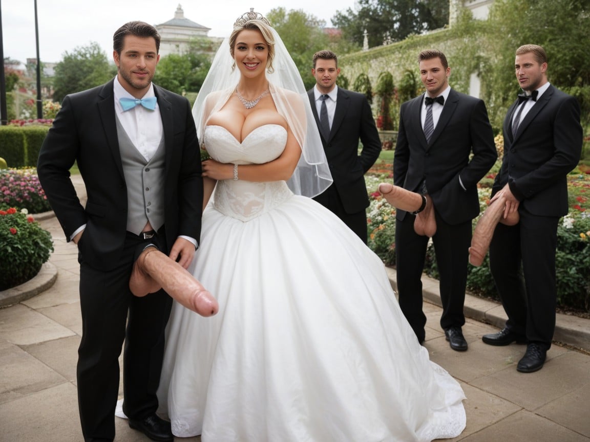 Suit, Tiara, Wedding Dress AI Porn