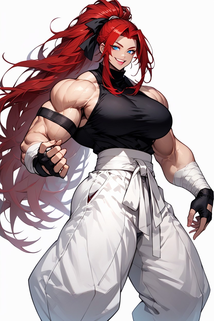 Heterochromia, Extremly Muscular, Beautiful Face Hentai AI Porn
