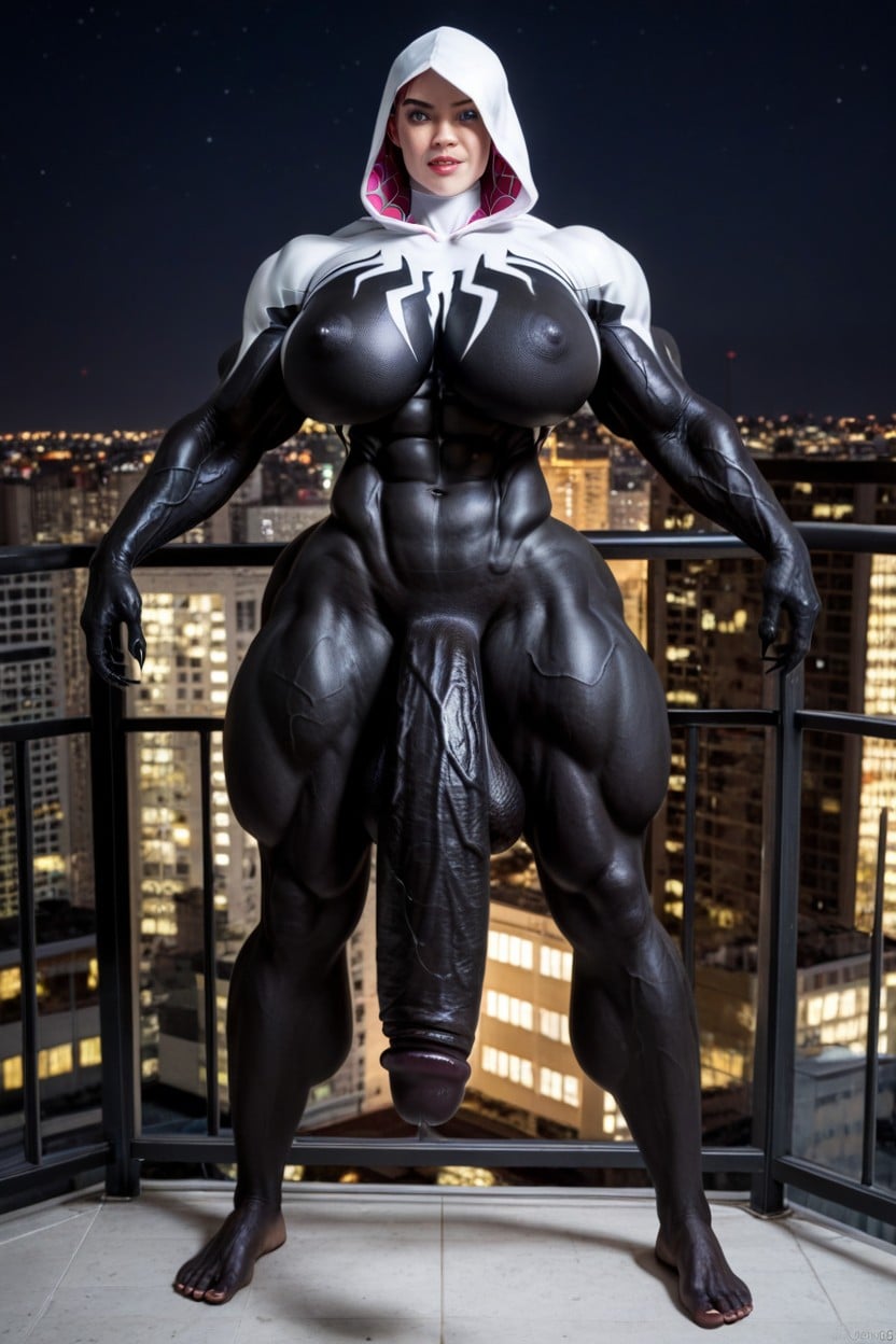 Venom Futanari, Gigantic Veins All Over Her Body, Venom Slime Shemale AI Porn