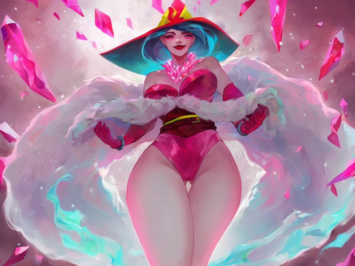 Sloped Shoulders, Low Torso Height, Red Lipstick Hentai IA