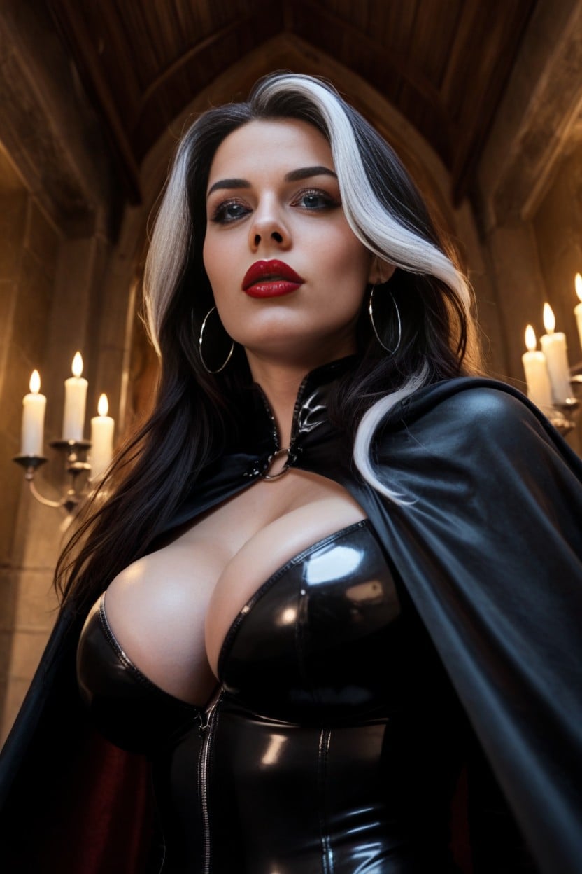 Extremely Long Red Fingernails, Small Breast, Indoors AI Porn