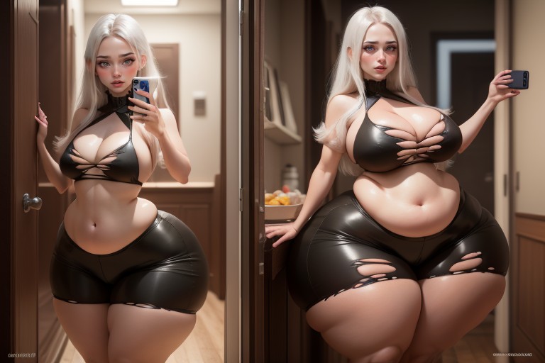 Extremely Hugely Fat Feedee Hucow Fetish, Escote, Selfie Hentai IA