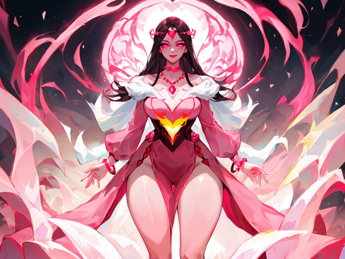 Foggy Room, Pink Wizard Robe, Magic Academy Background Hentai IA