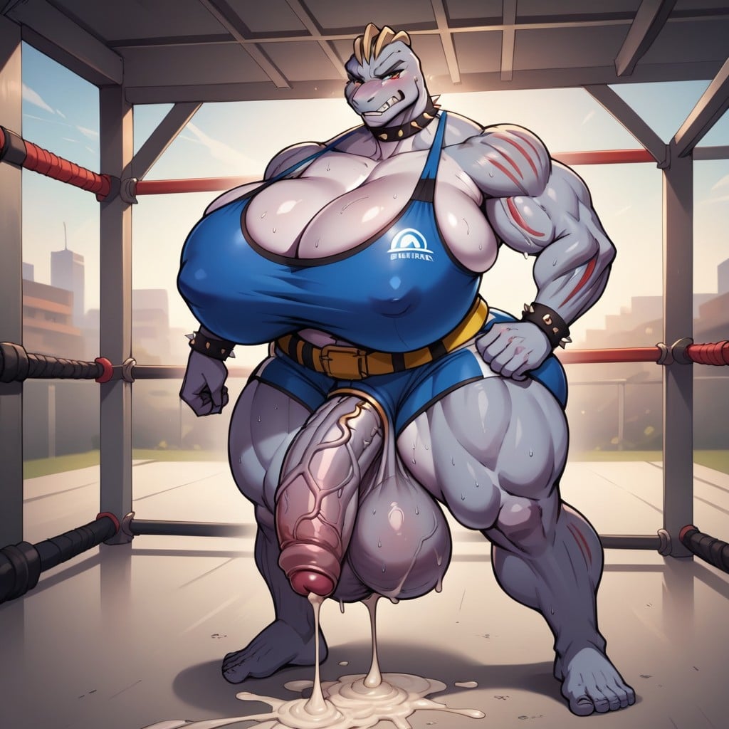 Barefoot, Wrinkled Ballsack, Musky Furry AI Porn