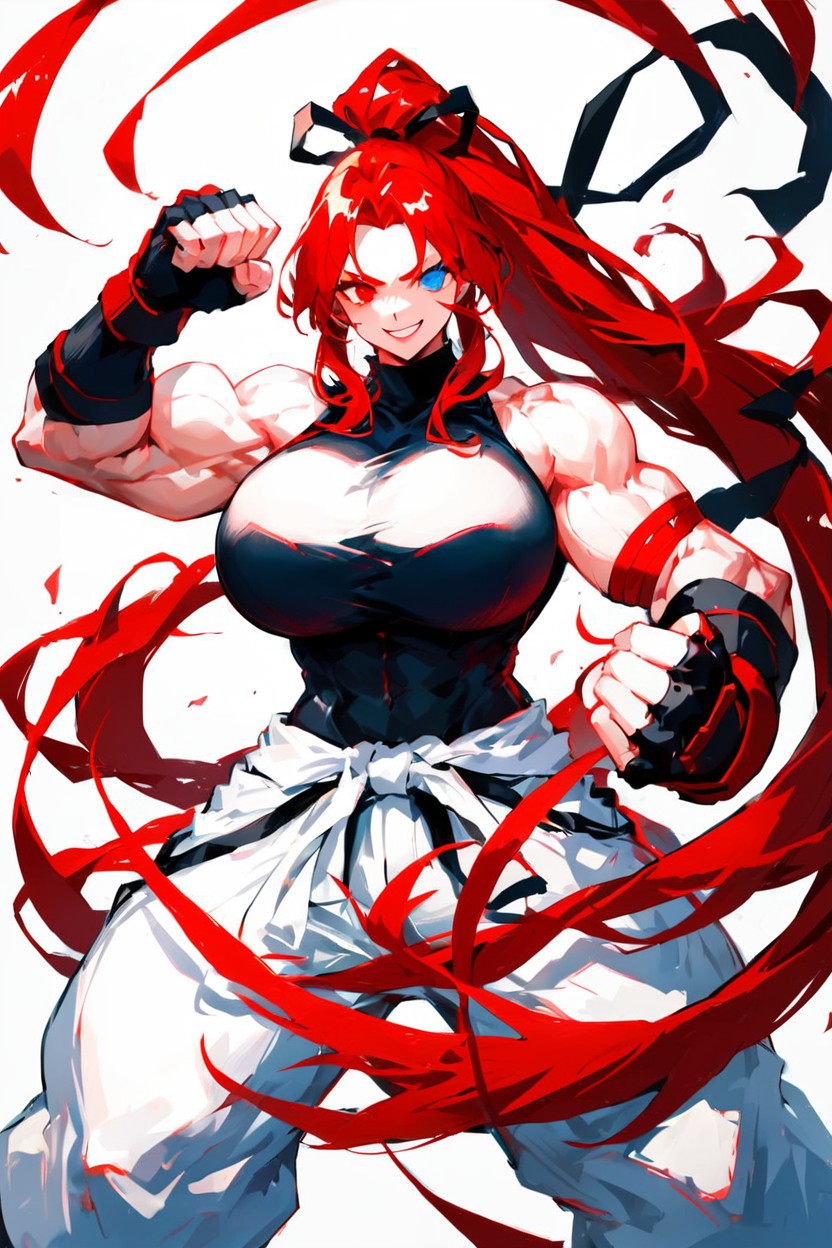 Black Armbands, Cul Arrondi, Red Eye Porno IA Hentai