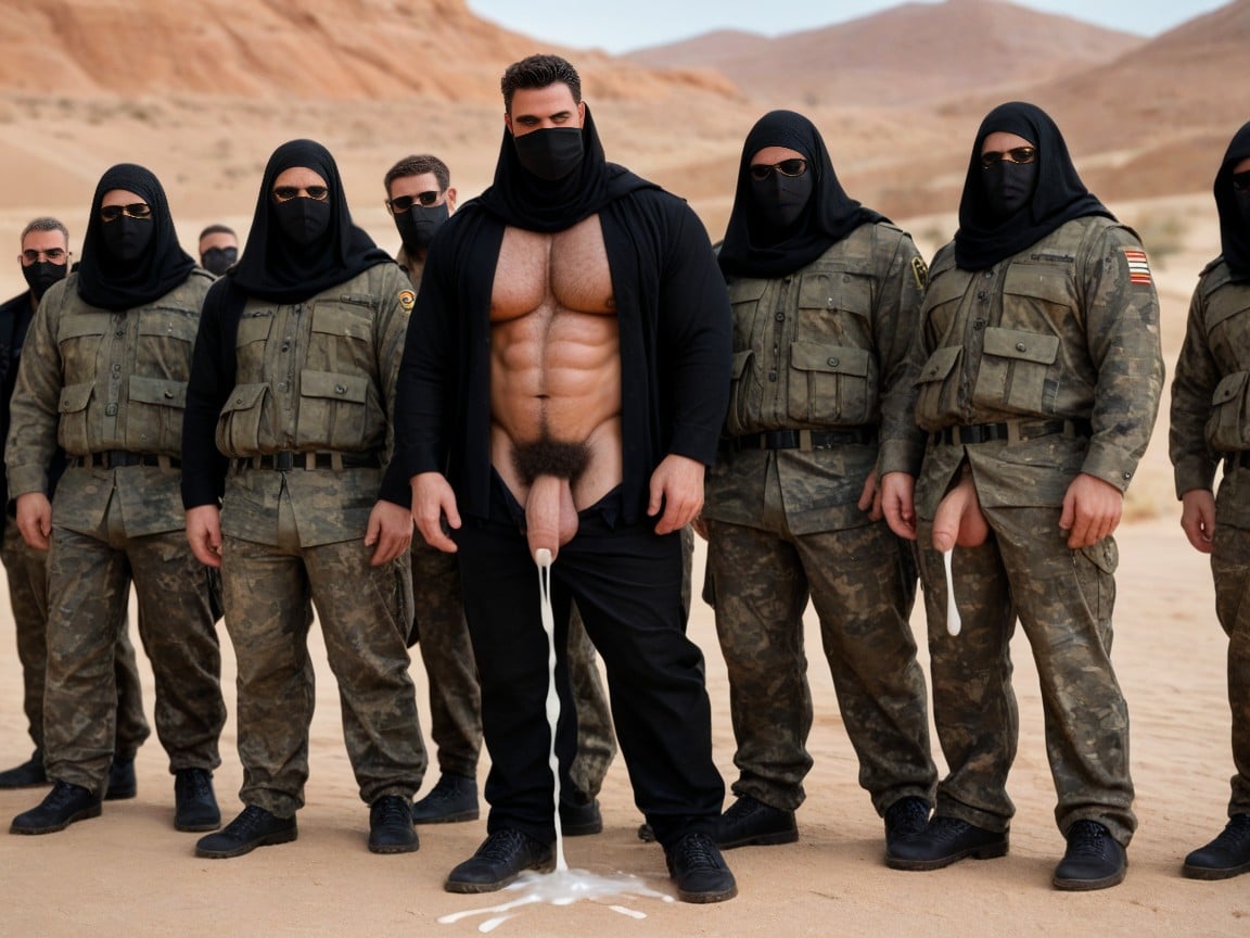 Hundreds Of People Around, Pubic Hair, Hair Band AI Gay Porn