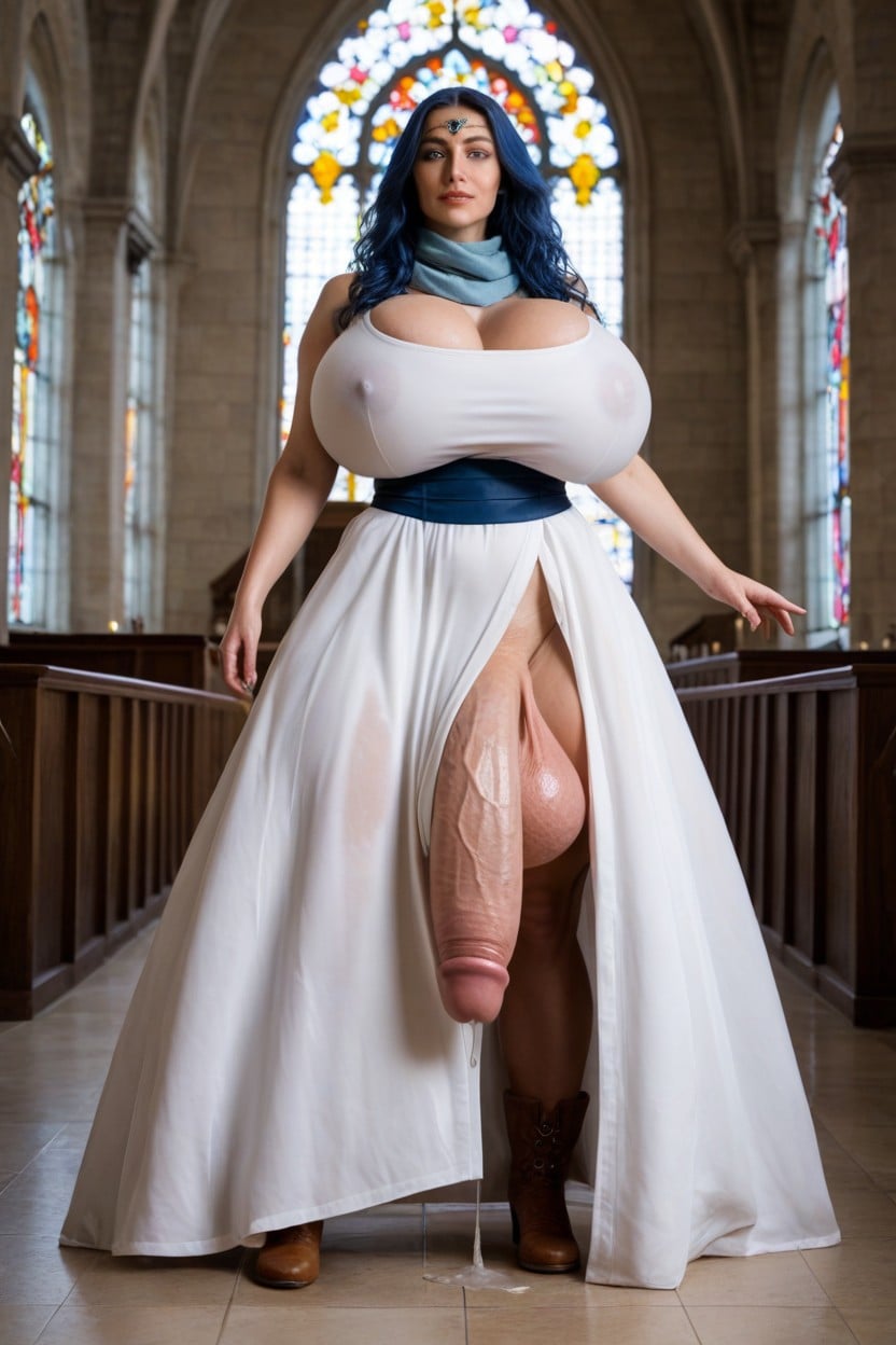Impossibly Gigantic Balls, Massive Huge Balls, Oiled Skin Shemale AI Porn