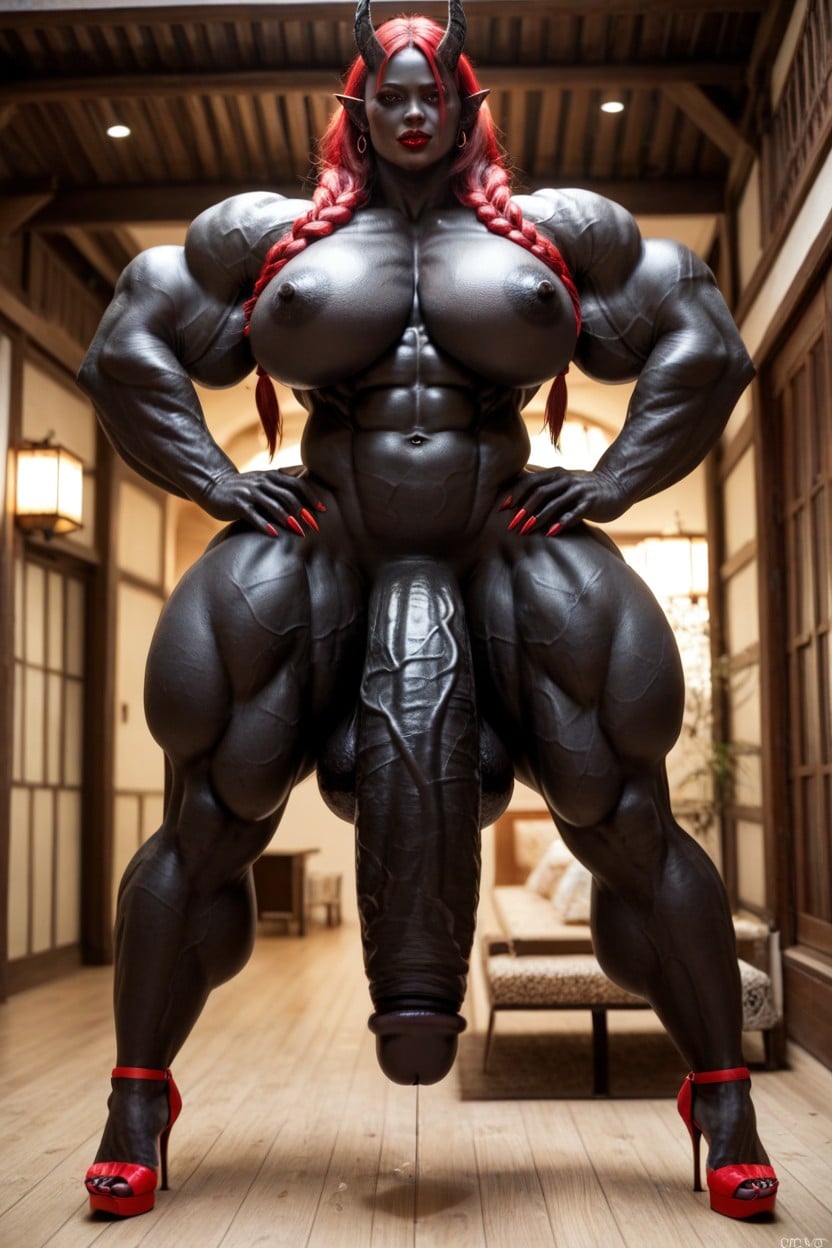 근육질 체형, She Venom, Gigantic Veins All Over Her Body 쉬메일 AI 포르노