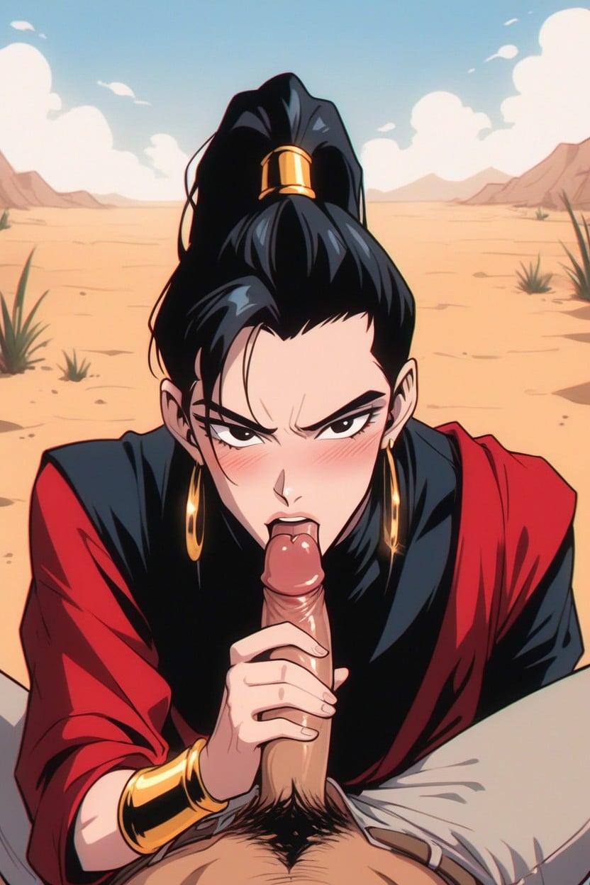Sunset, Kale From Dragon Ball Super, M Golden Hoop Hentai AI Porn